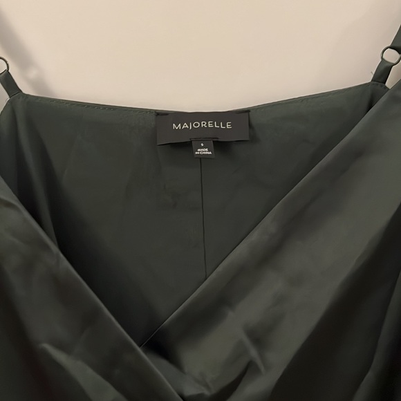 Majorelle Size S Green Polyester Tie Mini Dress - Picture 3 of 5